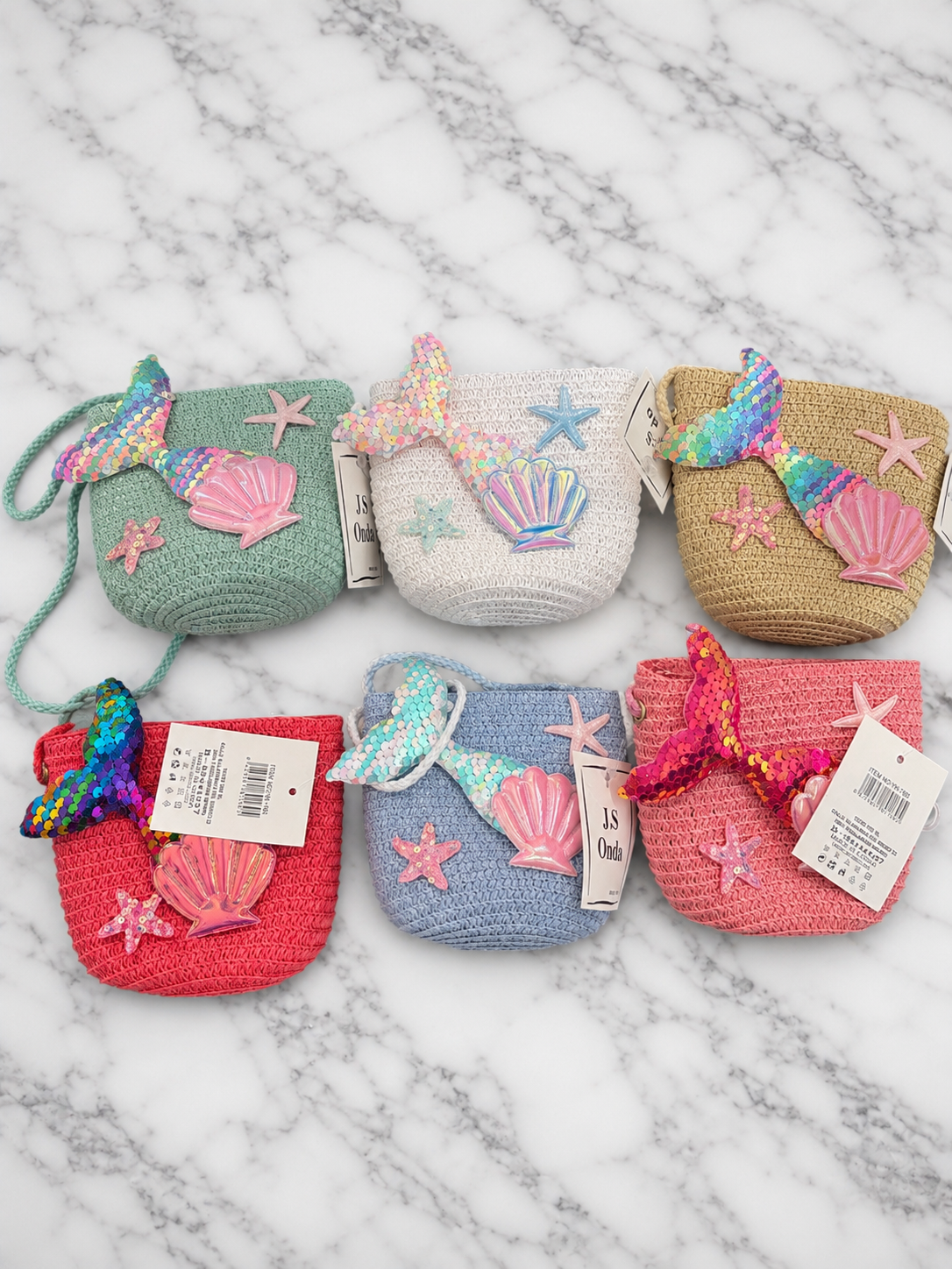 Bolso de niña con cola de sirena